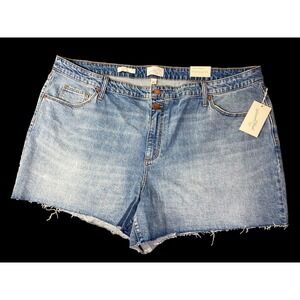 Universal Thread VTG Stretch Midi Denim Shorts Plus Sz 26W Fitted Hips & Leg NWT